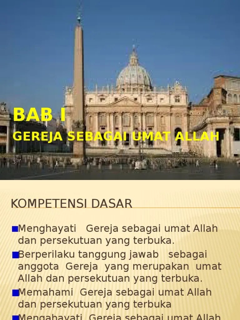 Gereja Sebagai Umat Allah | PDF