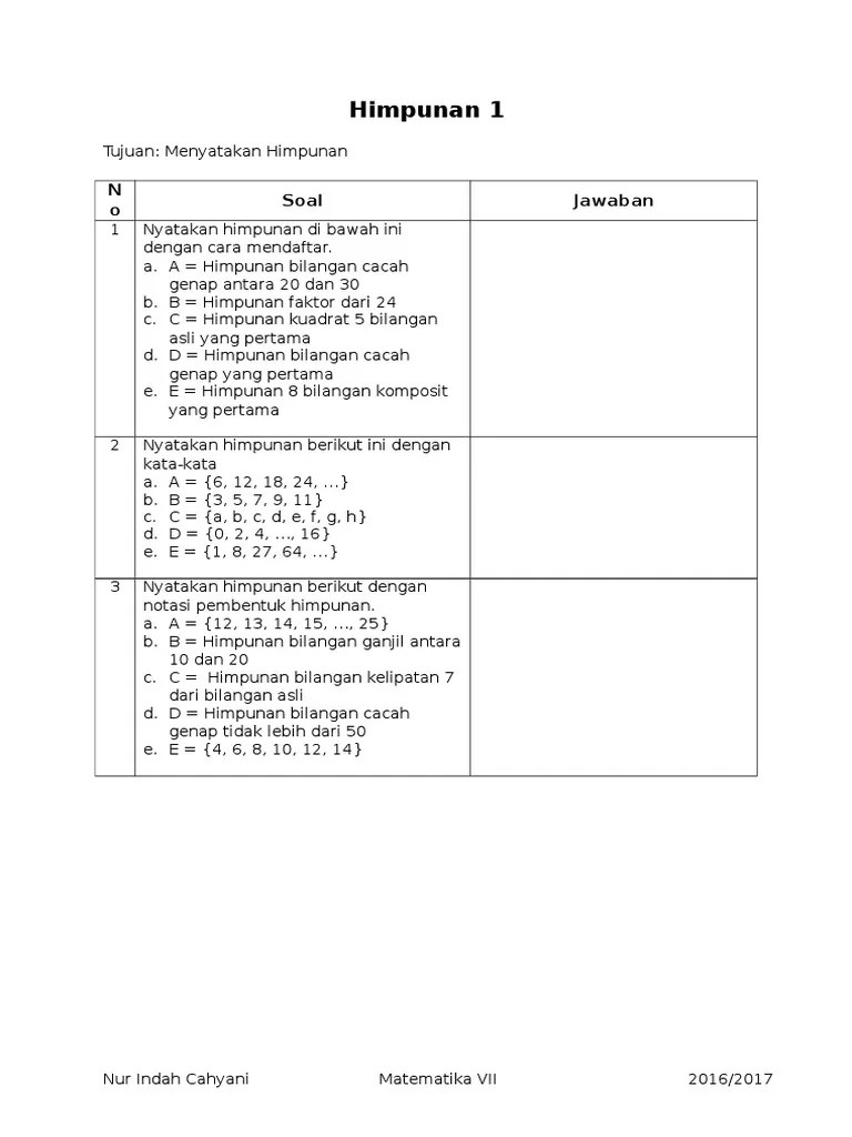 Bilangan Cacah Genap Yang Kurang Dari 15