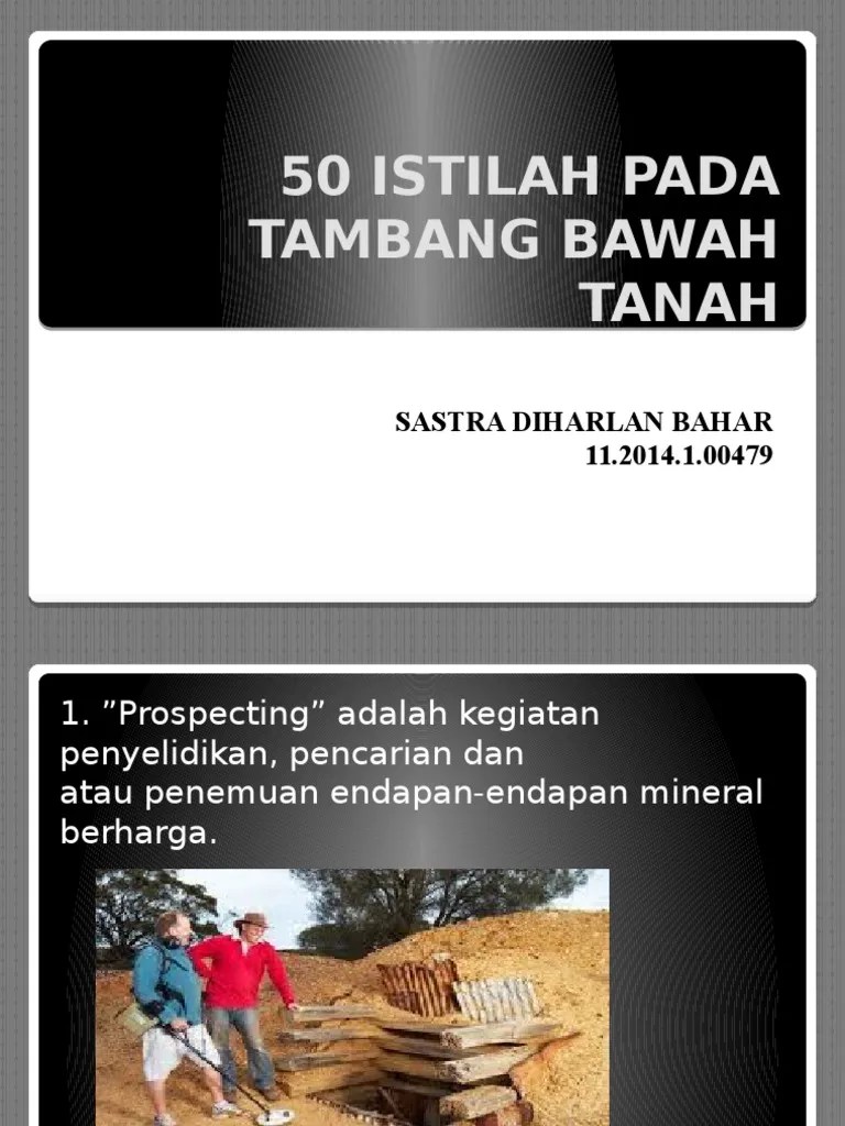 50 Istilah Pada Tambang Bawah Tanah | PDF