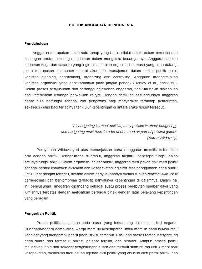 Politik Anggaran | PDF