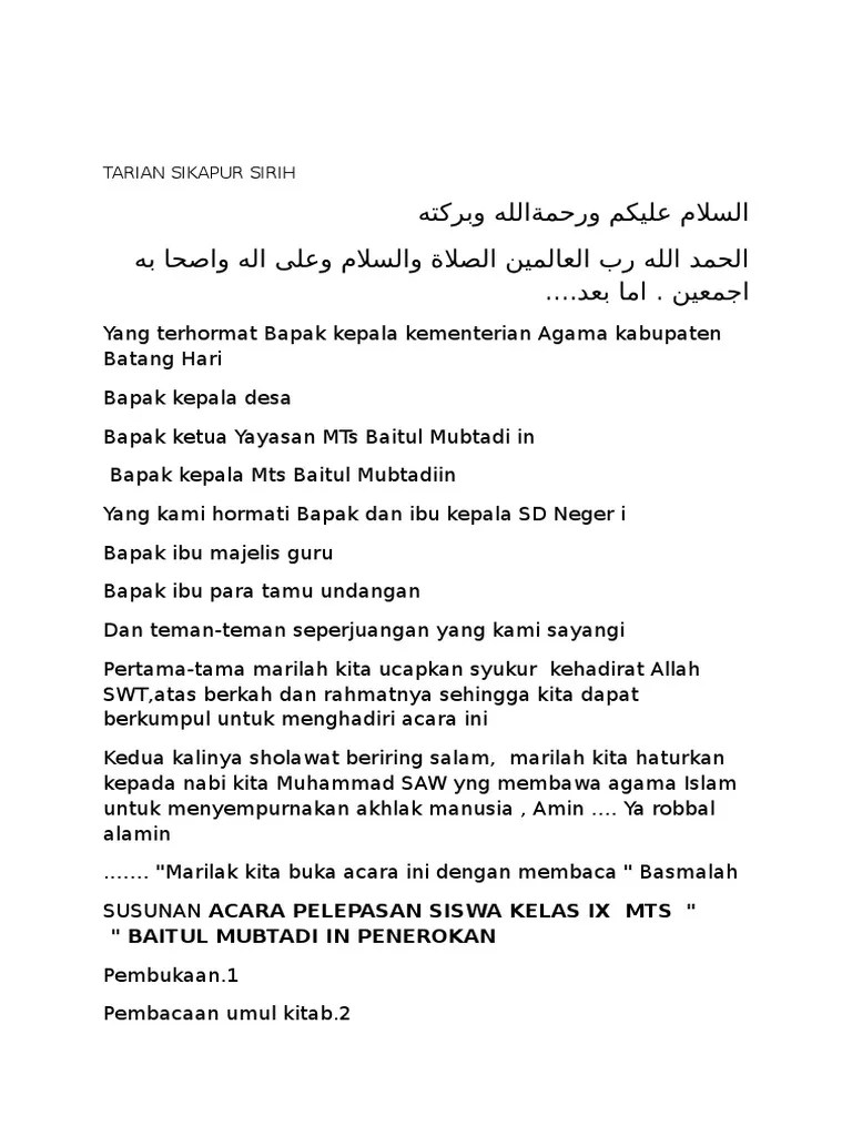 MC Perpisahan Kelas 9 | PDF