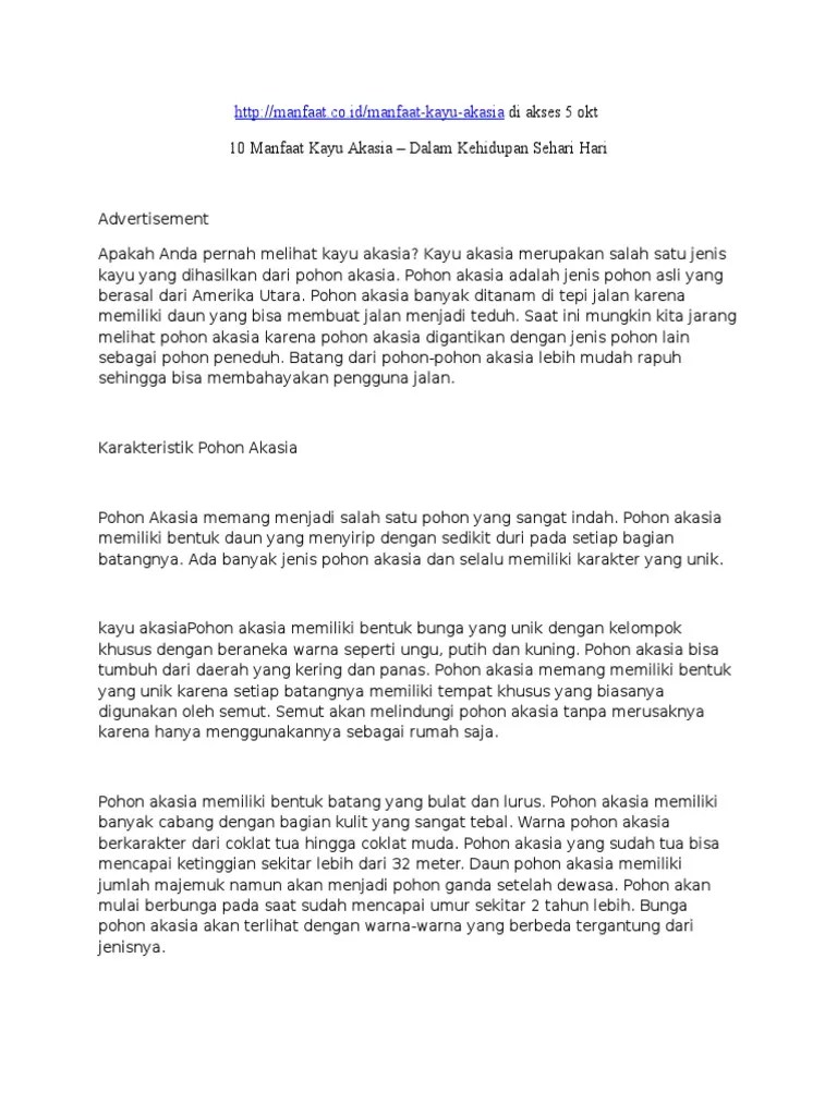 10 Manfaat Kayu Akasia | PDF