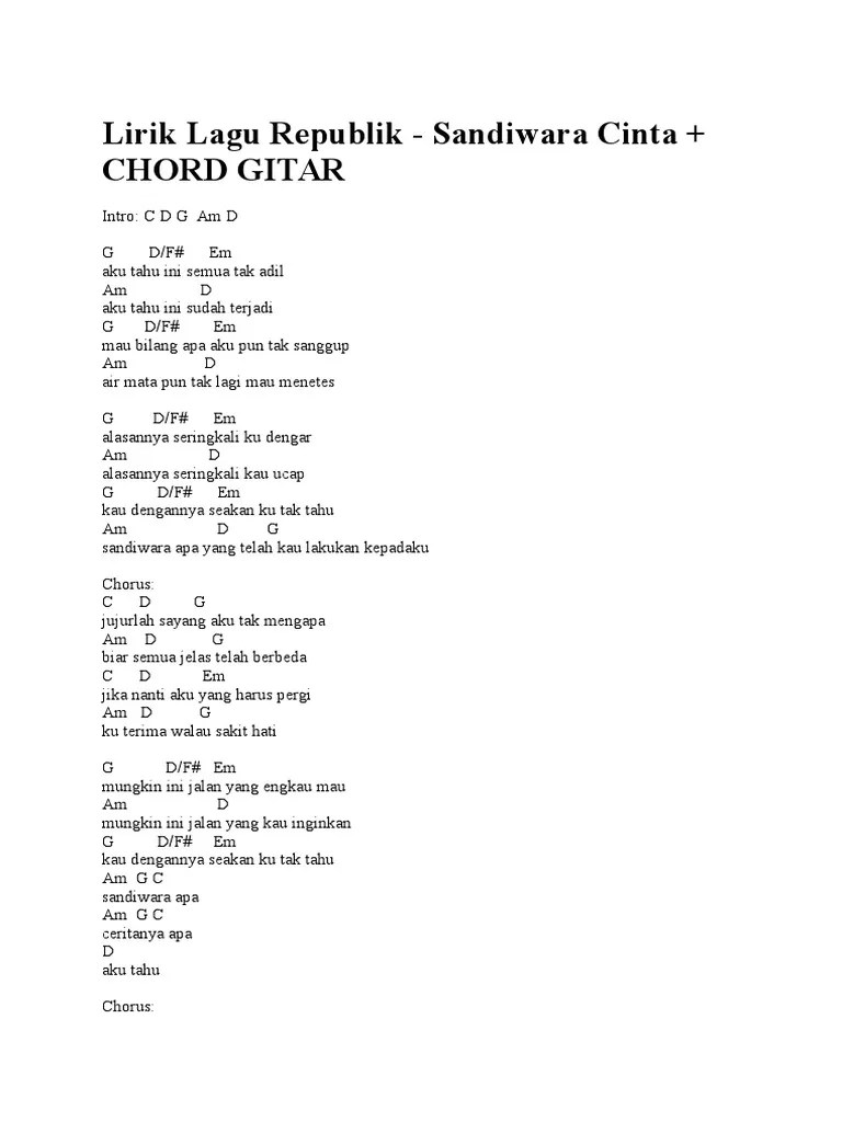 Lirik Lagu Republik Selimut Tetangga | PDF