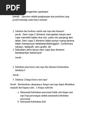 Jelaskan Pengertian Apresiasi | PDF