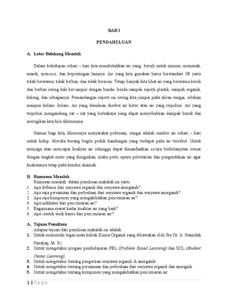 Makalah Kimia Organik Dan Anorganik - Contoh Makalah