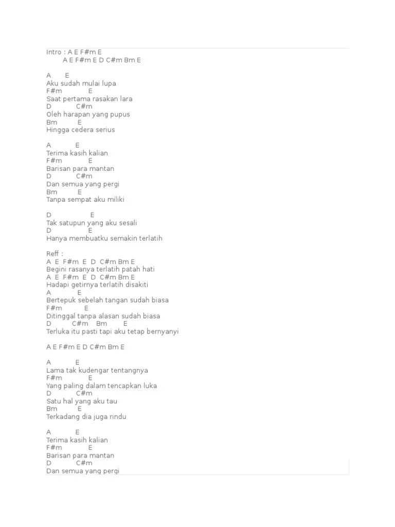 Chord Lagu Anak Jalanan Tegar