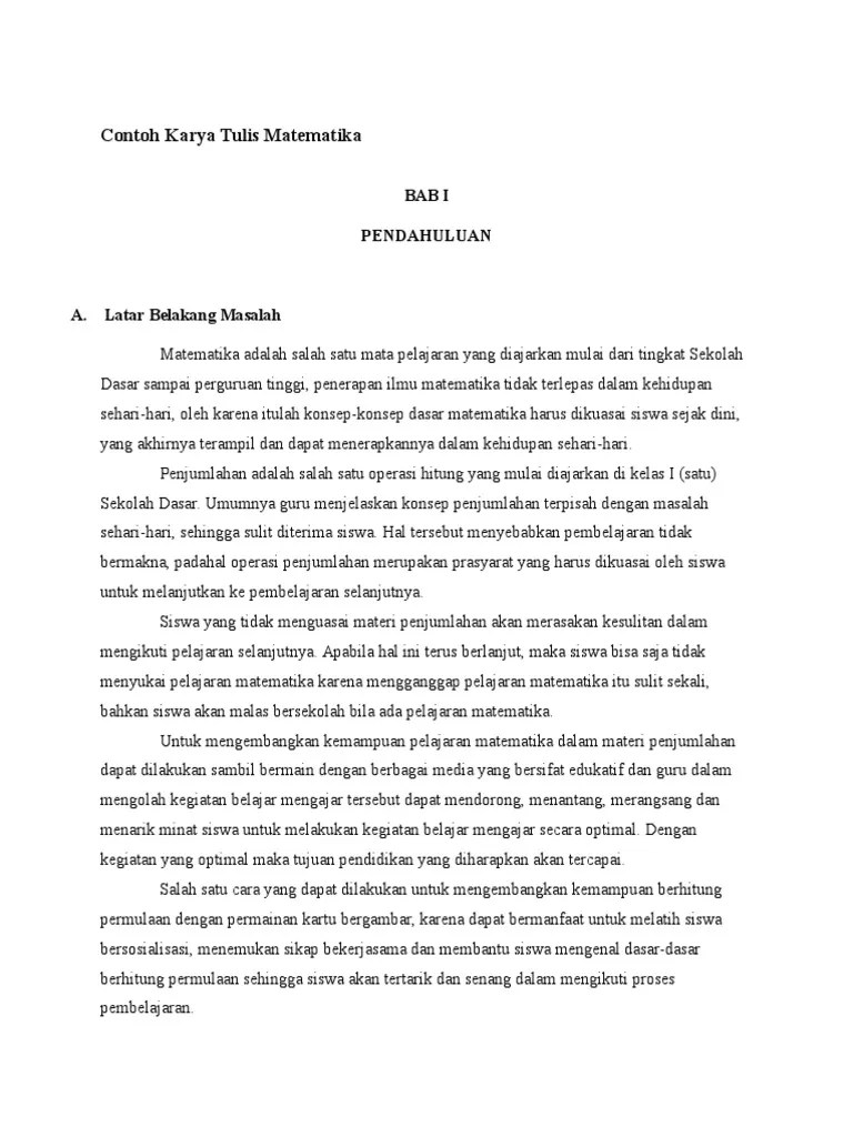 Contoh Karya Tulis Matematika | PDF