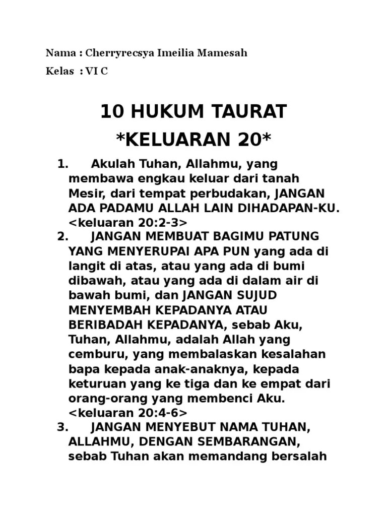 10 Hukum Taurat | PDF