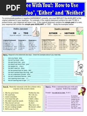 So Too Either Neither 2 | PDF