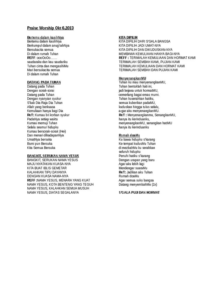 Datang Pada Tuhan | PDF