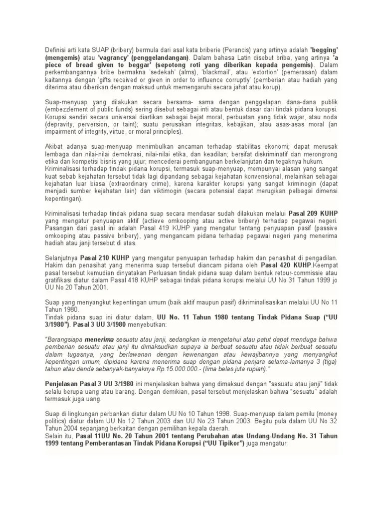 Definisi Arti Kata SUAP | PDF
