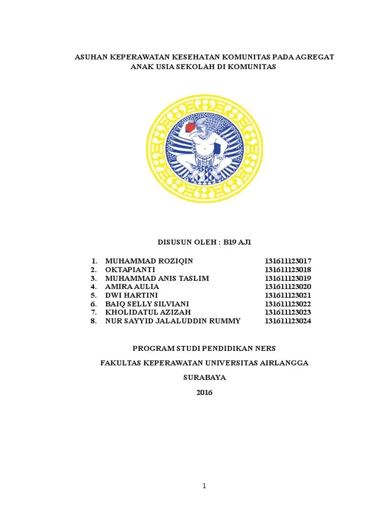 Askep Komunitas Agregat Anak Sekolah Kel.3 | PDF