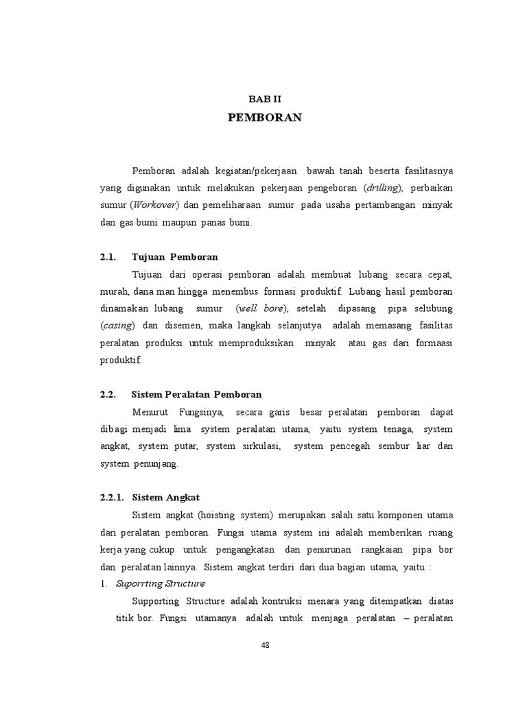 Bab II Teknik Pemboran | PDF