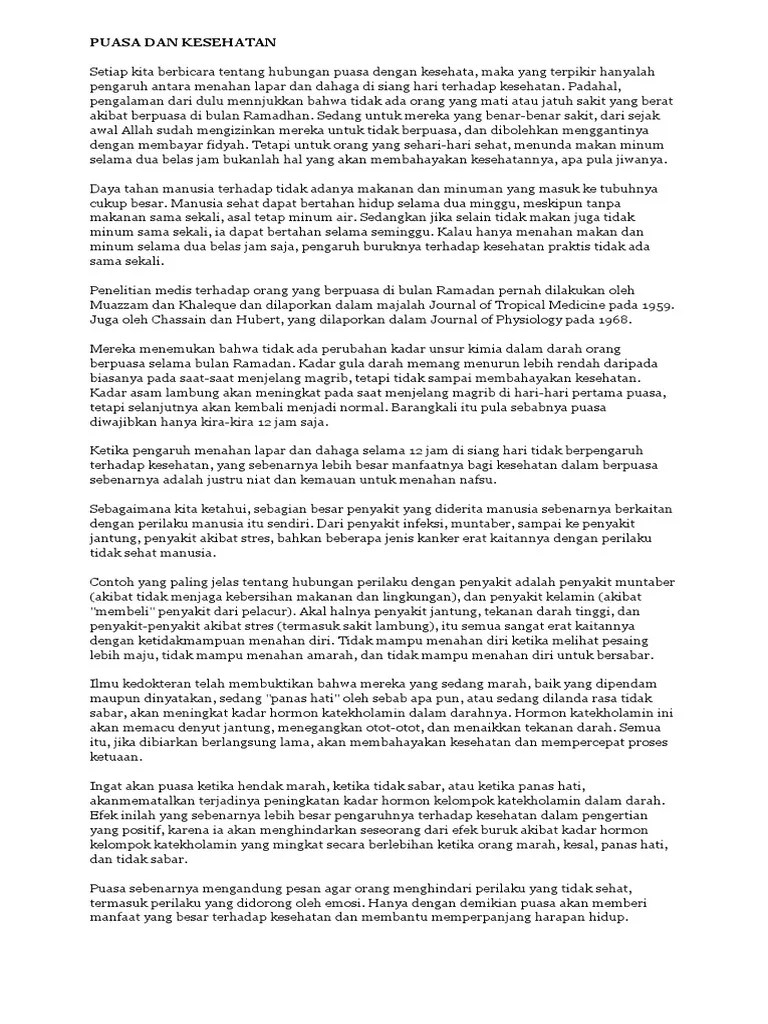 Puasa Dan Kesehatan | PDF