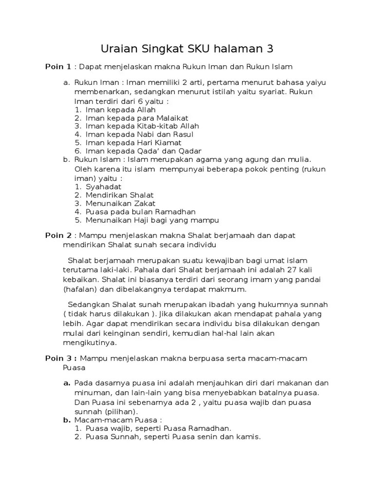 Uraian Singkat SKU Halaman 3 | PDF