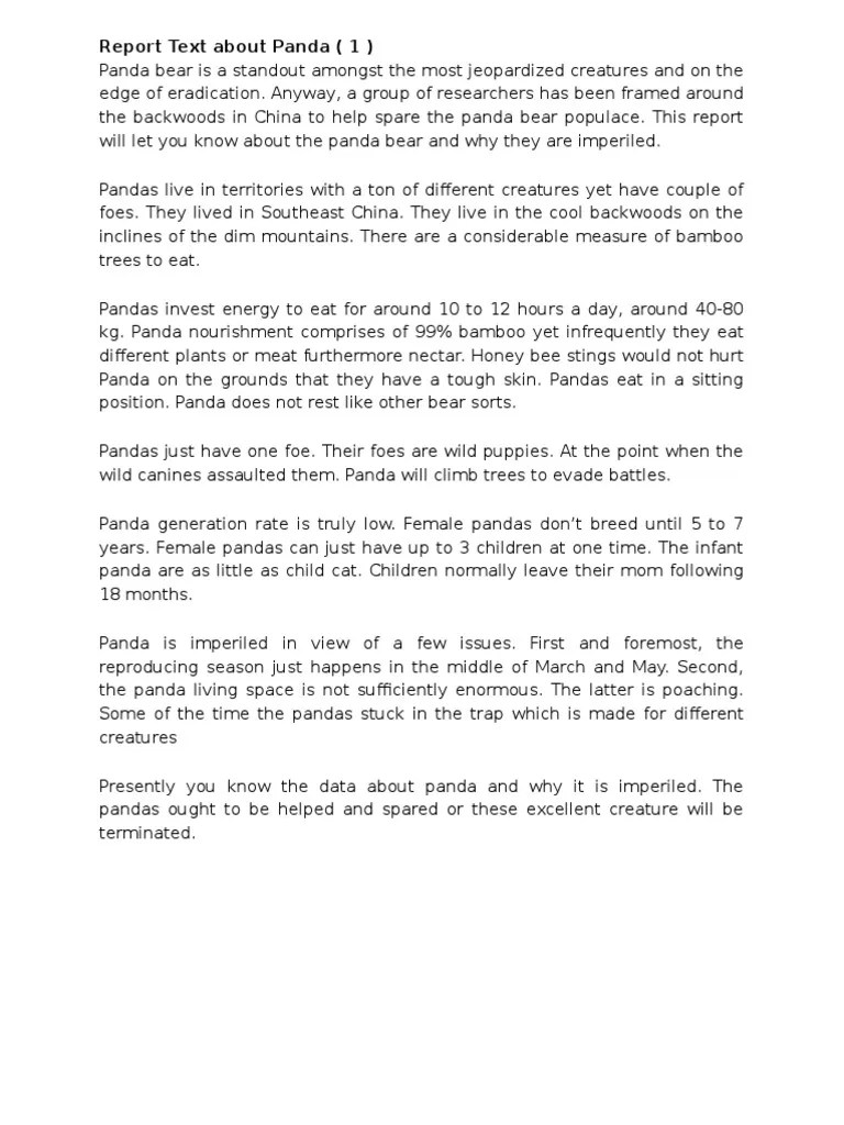 Contoh Report Text Bencana Alam Dalam Bahasa Inggris