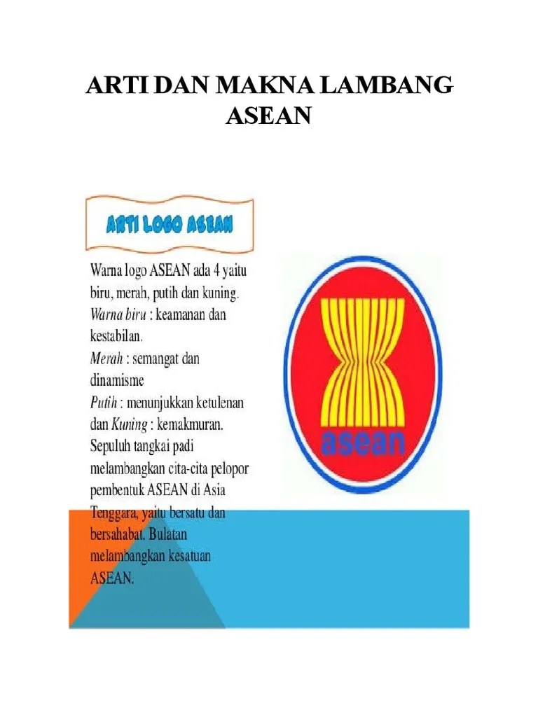 Arti Warna Kuning Pada Logo Asean Adalah