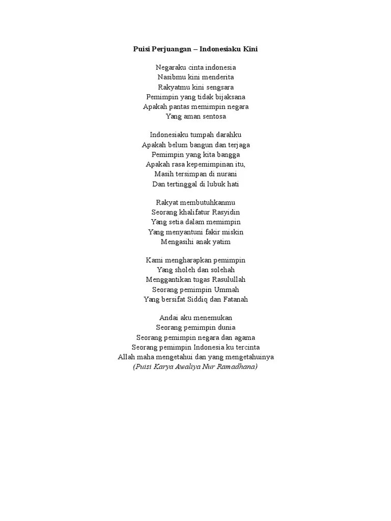 Puisi Perjuangan | PDF