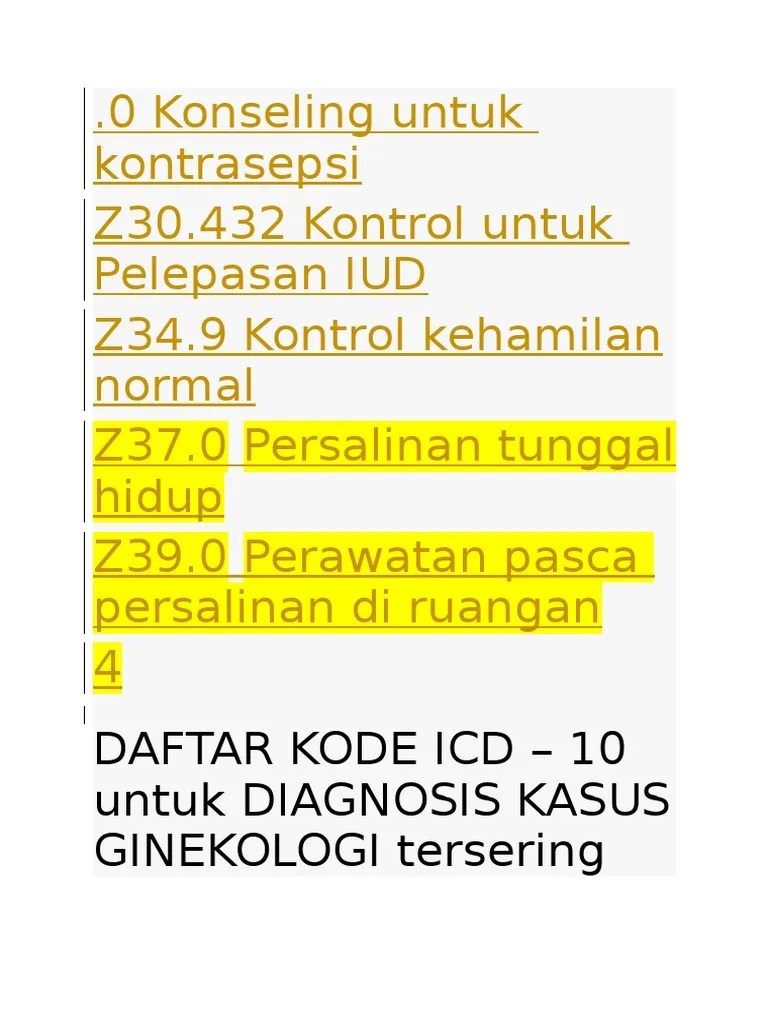Icd Partus Persalinan | PDF