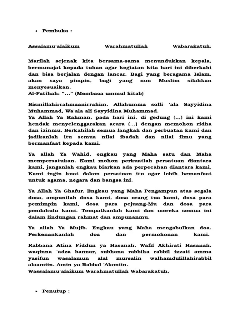Doa Islam Acara Resmi - Gambar Islami