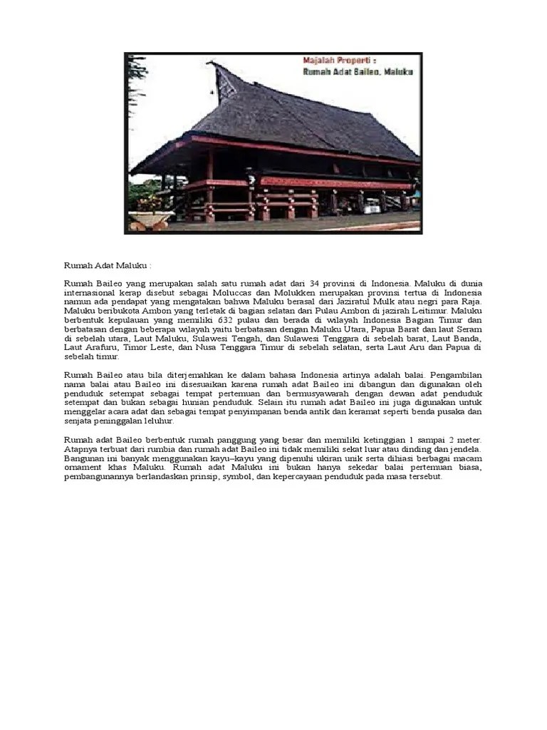 Rumah Adat Maluku | PDF