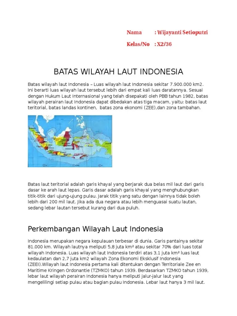 Batas Wilayah Laut Indonesia | PDF