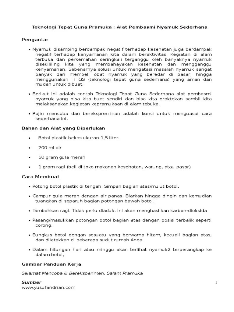 Teknologi Tepat Guna Pramuka | PDF