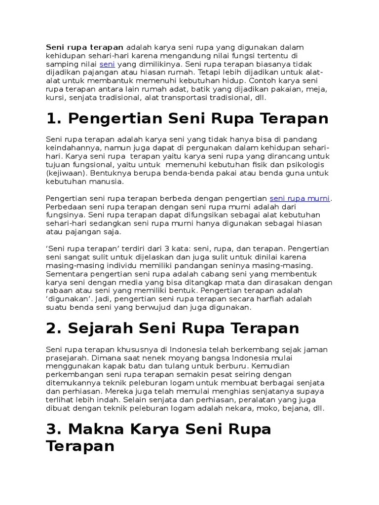 Seni Rupa Terapan
