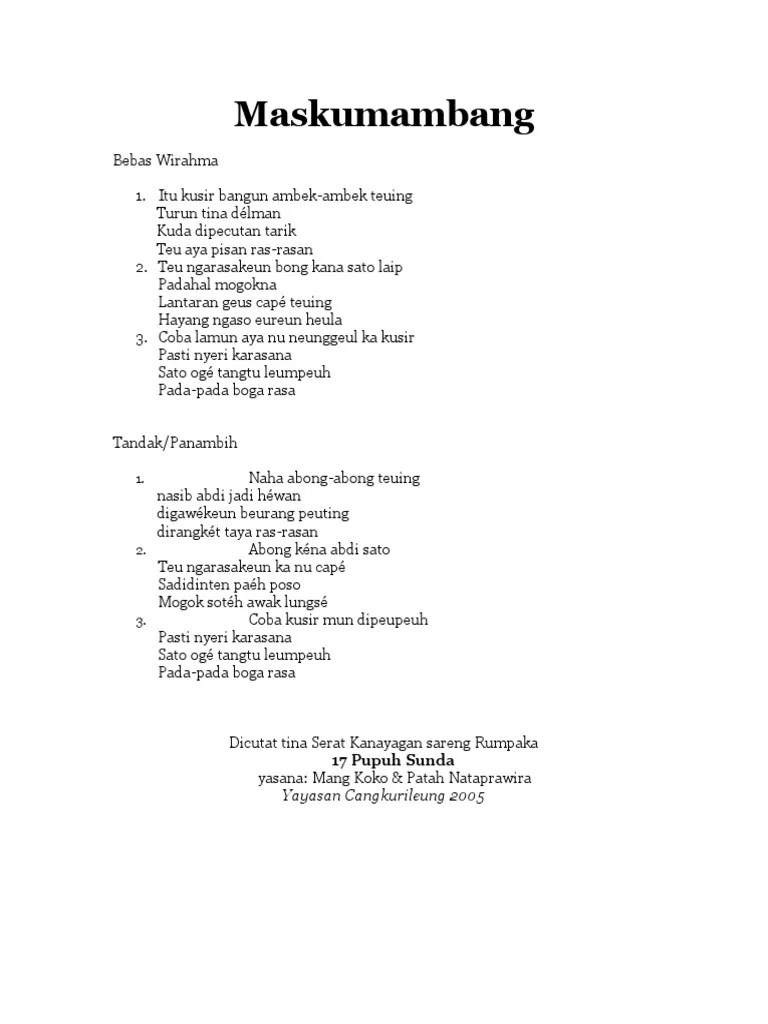 4 Maskumambang | PDF