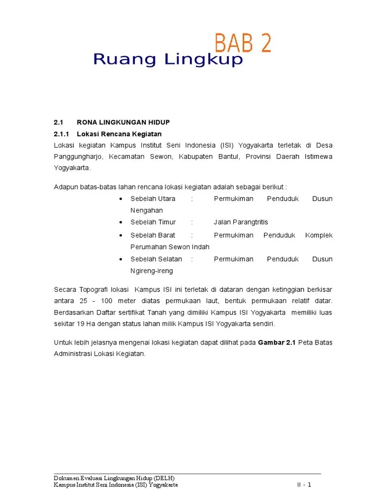 Bab 2 Ruang Lingkup | PDF