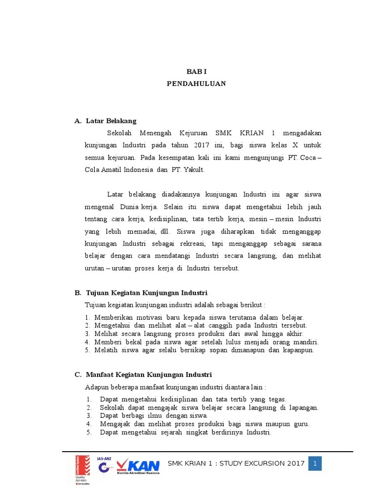 Contoh-Laporan-Kunjungan-Industri CC SMK Krian 1 | PDF