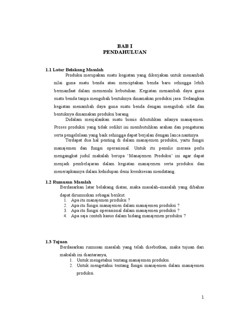 Manajemen Produksi | PDF
