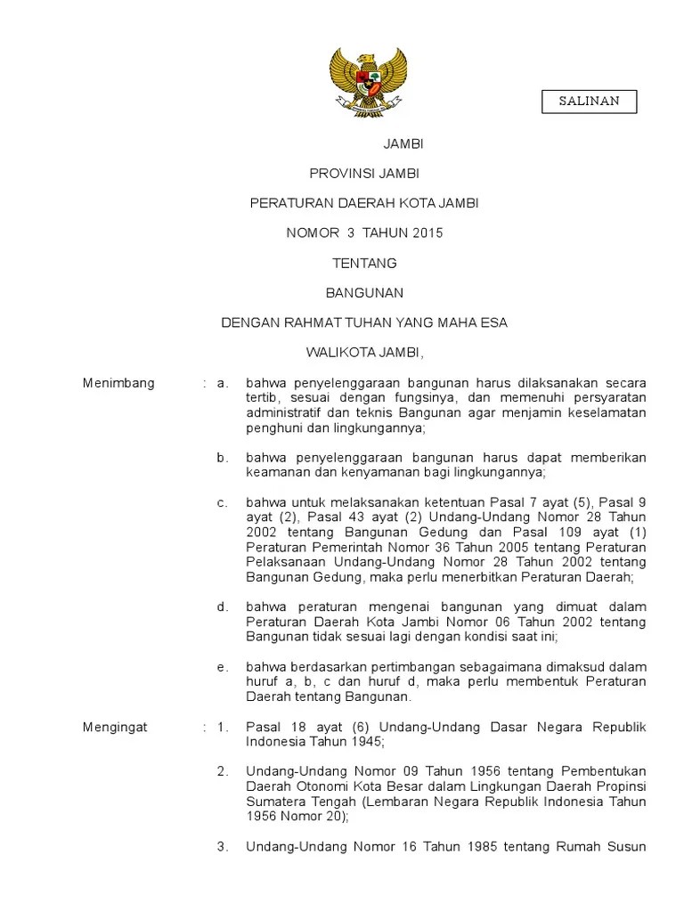 Perda 3 TH 2015 Bangunan | PDF