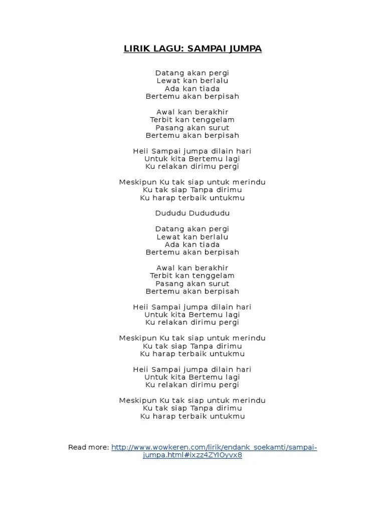 Sampai Jumpa | PDF