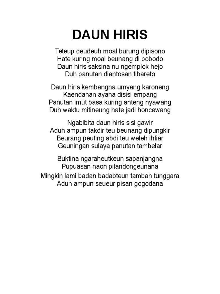 Lirik Lagu Jaipong | PDF
