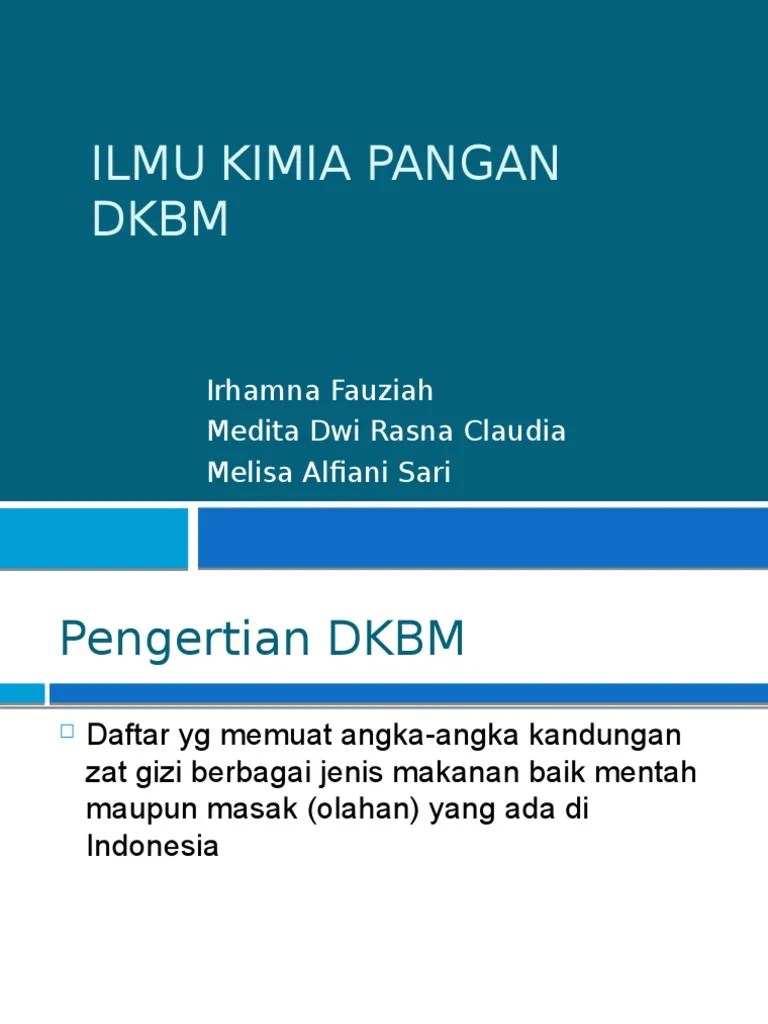 DKBM (Daftar Komposisi Bahan Makanan) | PDF