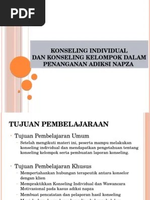 Konseling Adiksi Lanjut 2016 Revisi | PDF