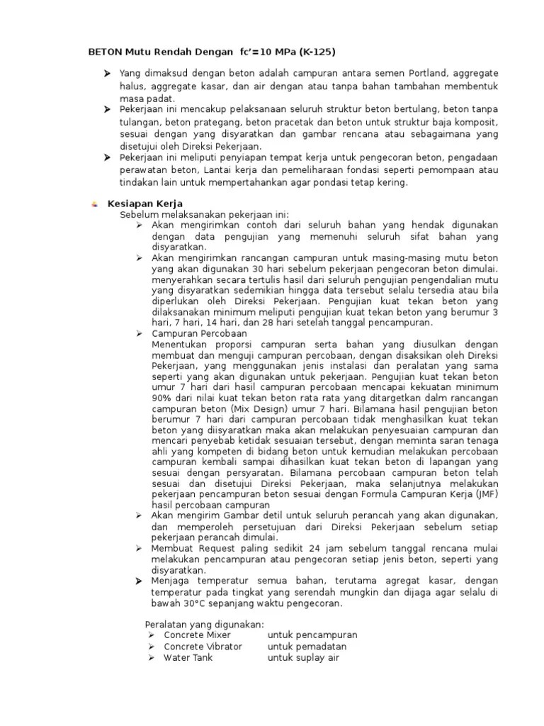 Beton k125 | PDF