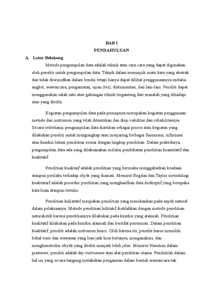 Pengumpulan Data Kualitatif | PDF