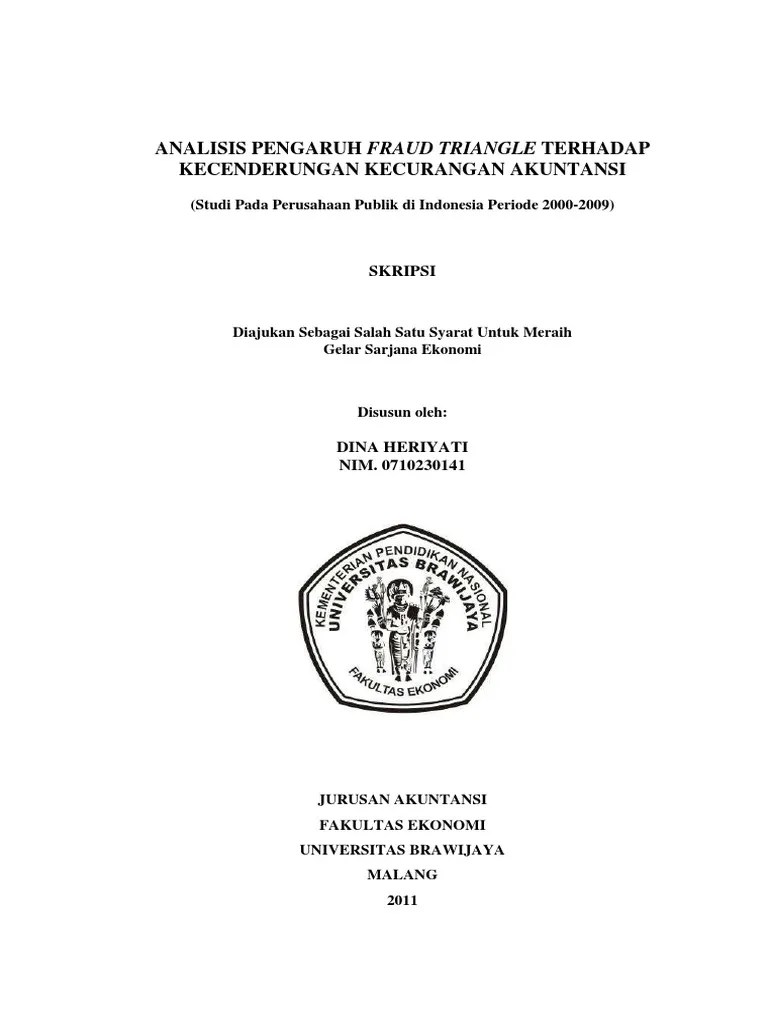 Fraud Triangel Terhadap Kecenderungan Kecurangan Akuntansi | PDF