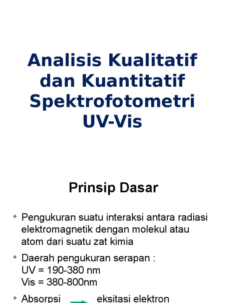 2014 02 22 Spektrofotometri UV Vis | PDF