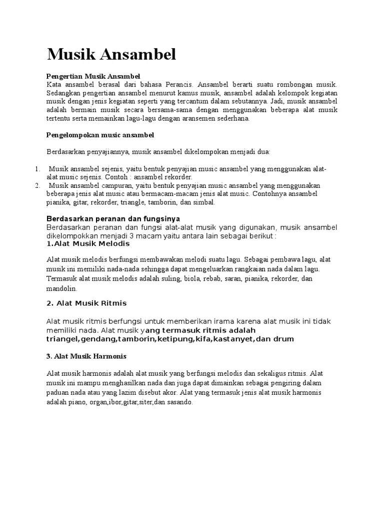 Musik Ansambel | PDF