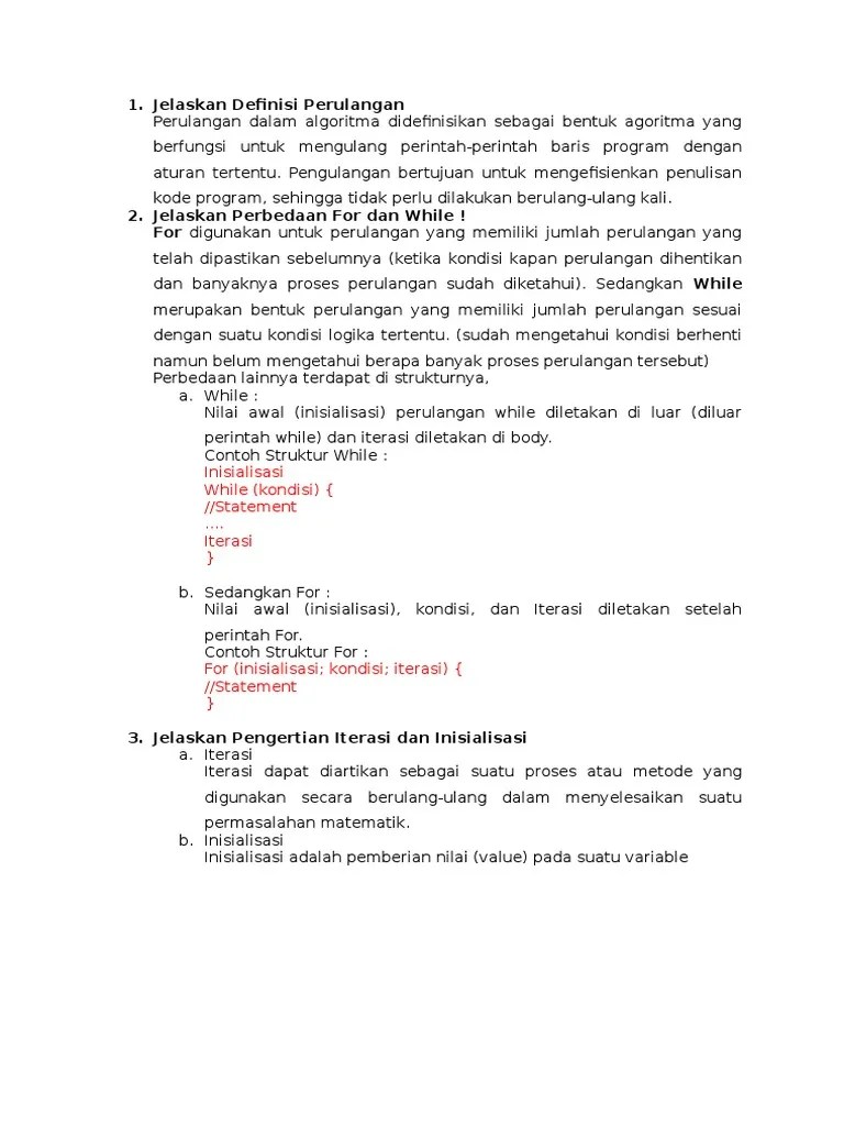 Definisi Perulangan | PDF