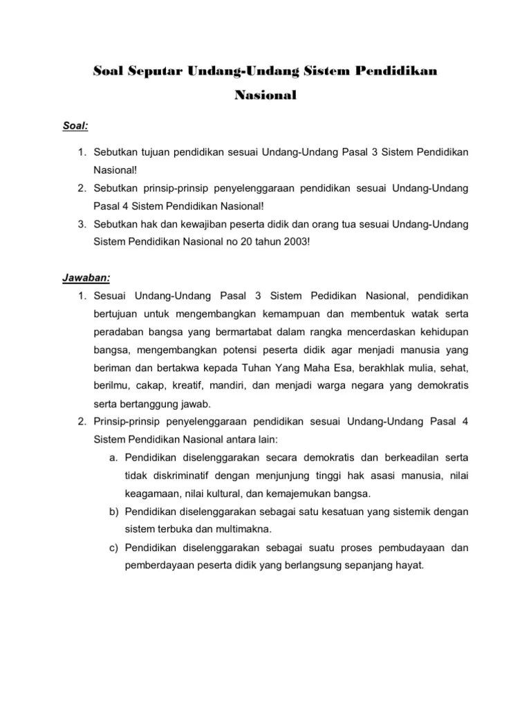 Buku Uu No 20 Tahun 2003 – Berbagai Buku