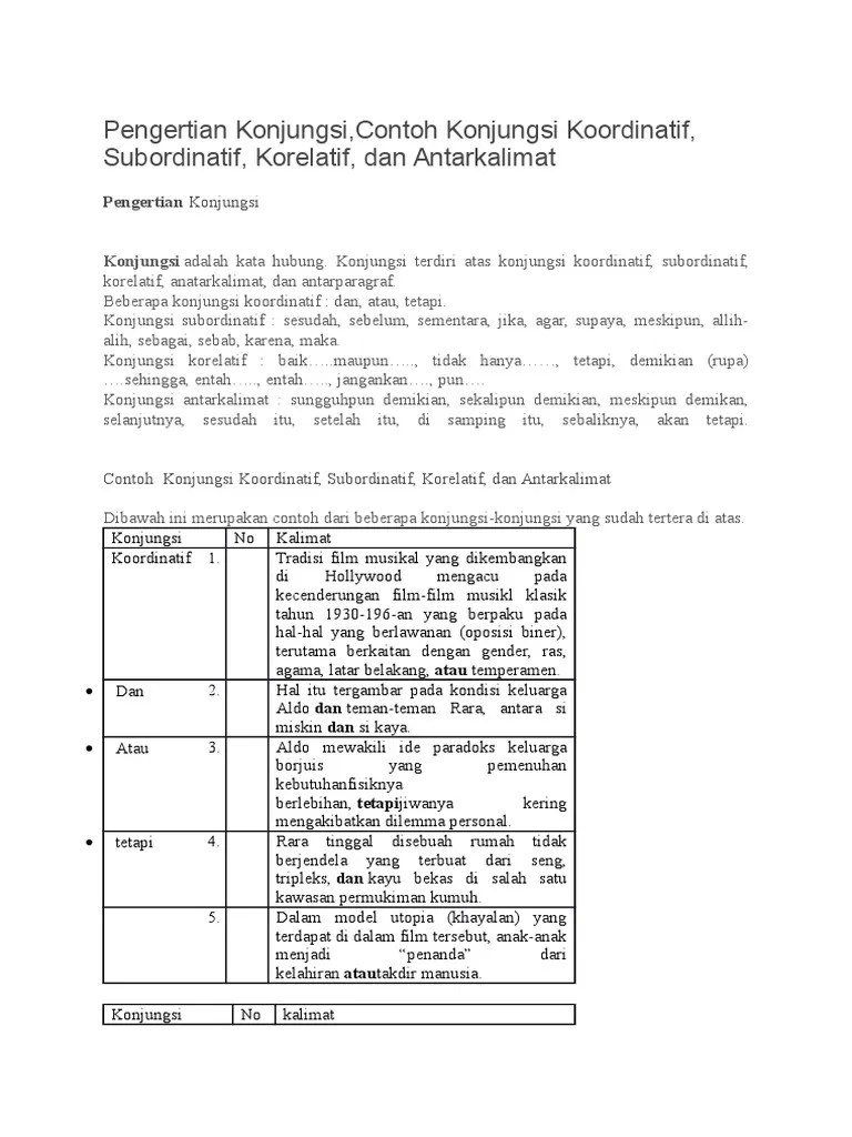 Pengertian Konjungsi | PDF