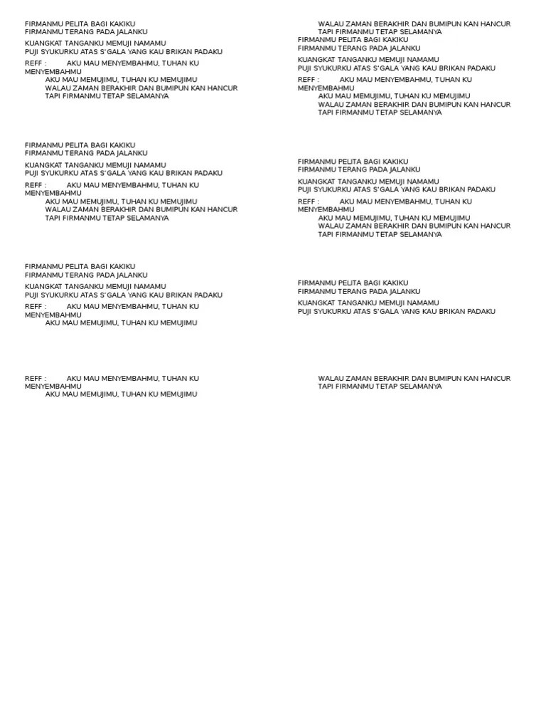 Firmanmu Pelita Bagi Kakiku | PDF