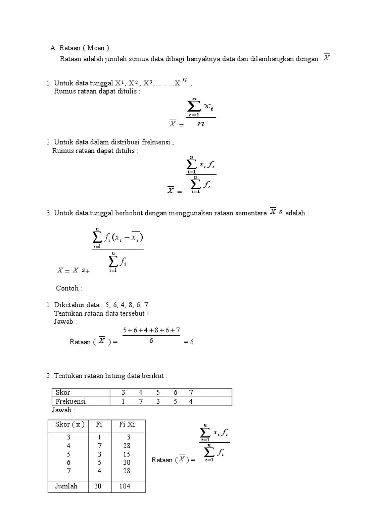 Tugas Matematika Mean Modus | PDF