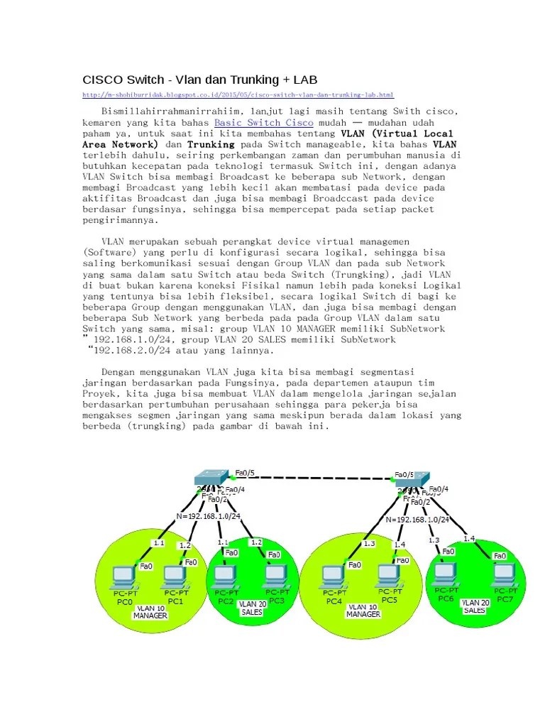 Vlan Dan Trunk Recomdended - CISCO Switch