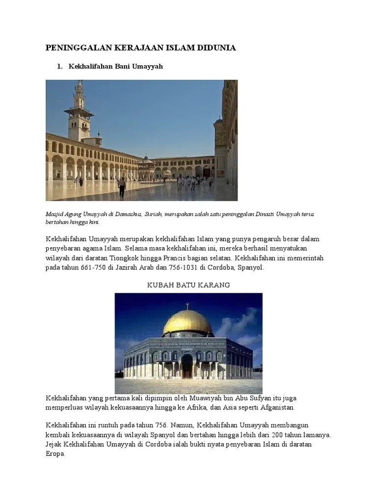 Peninggalan Kerajaan Islam Didunia | PDF