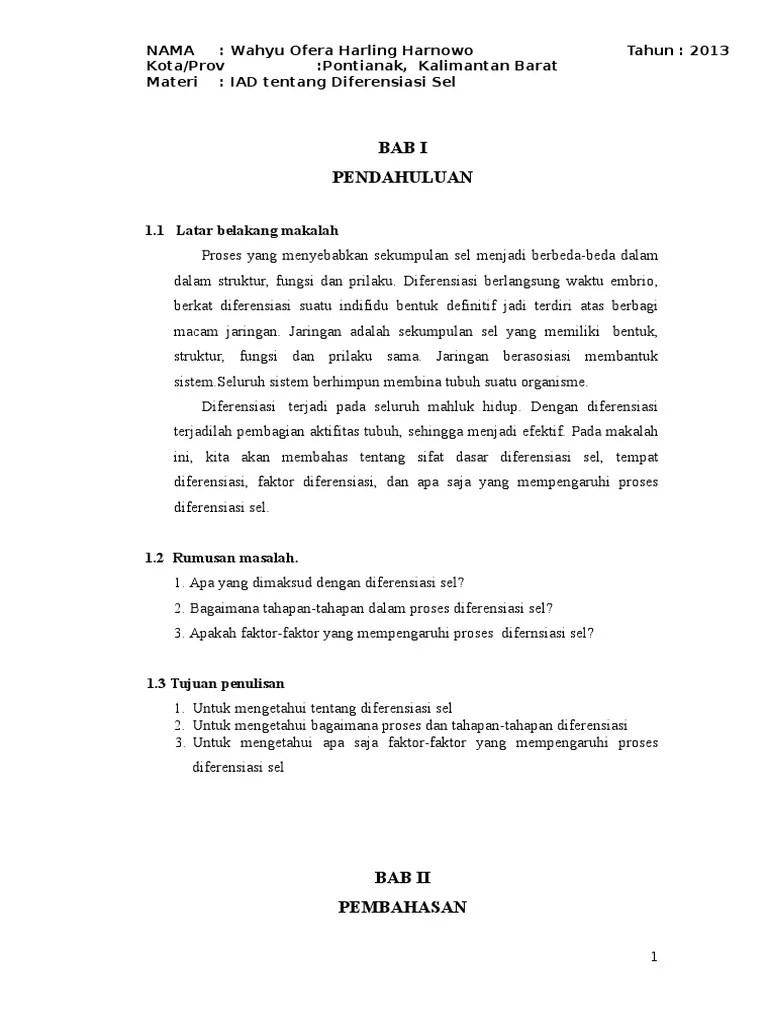 Diferensiasi Sel | PDF